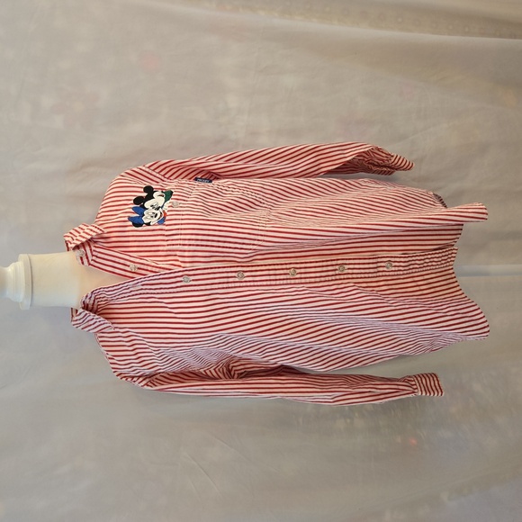 Mickey Unlimited × Jerry Leigh Embroidered Striped Button Down Womens Size Small - Picture 5 of 15